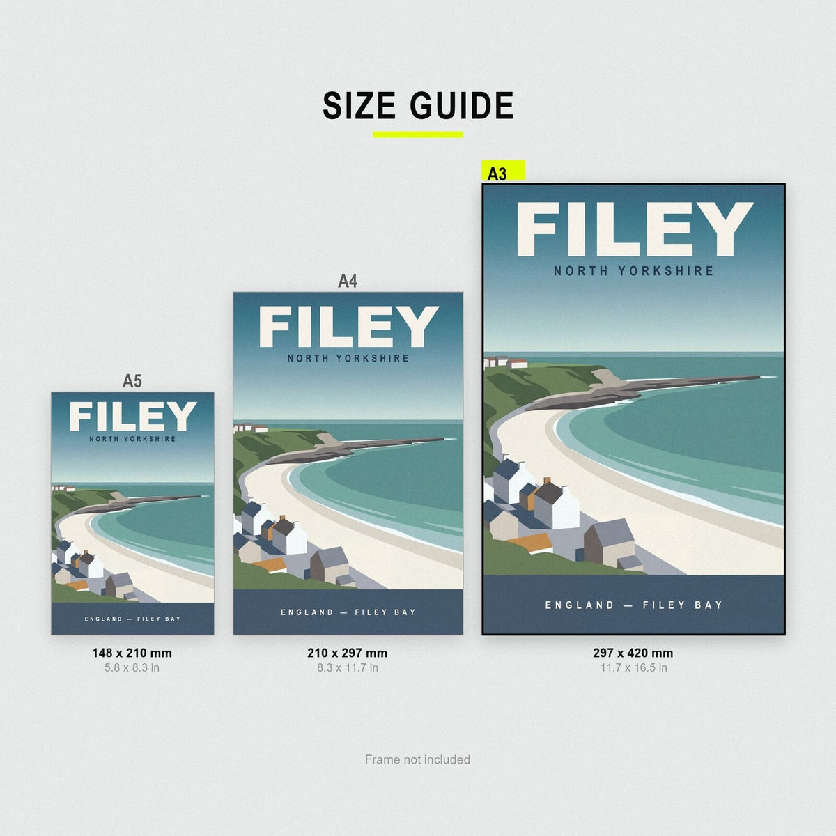 Filey North Yorkshire Travel Poster Art Print