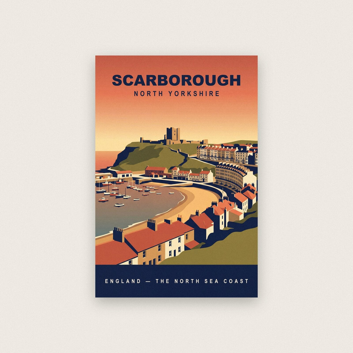 Scarborough North Yorkshire Travel Poster Art Print