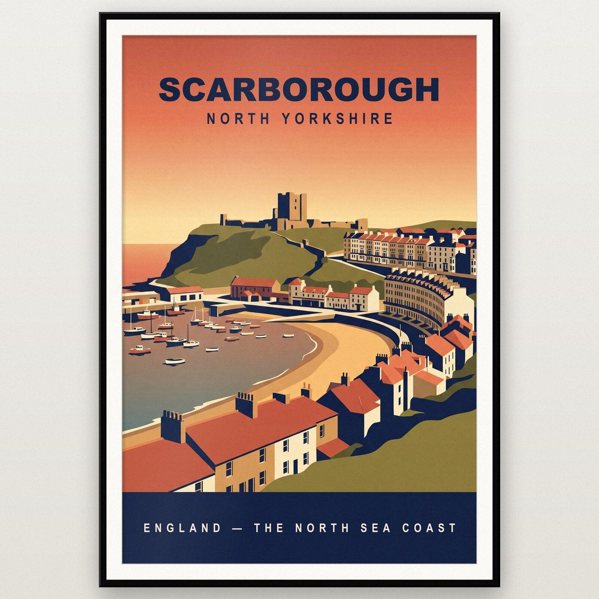 Scarborough North Yorkshire Travel Poster Art Print
