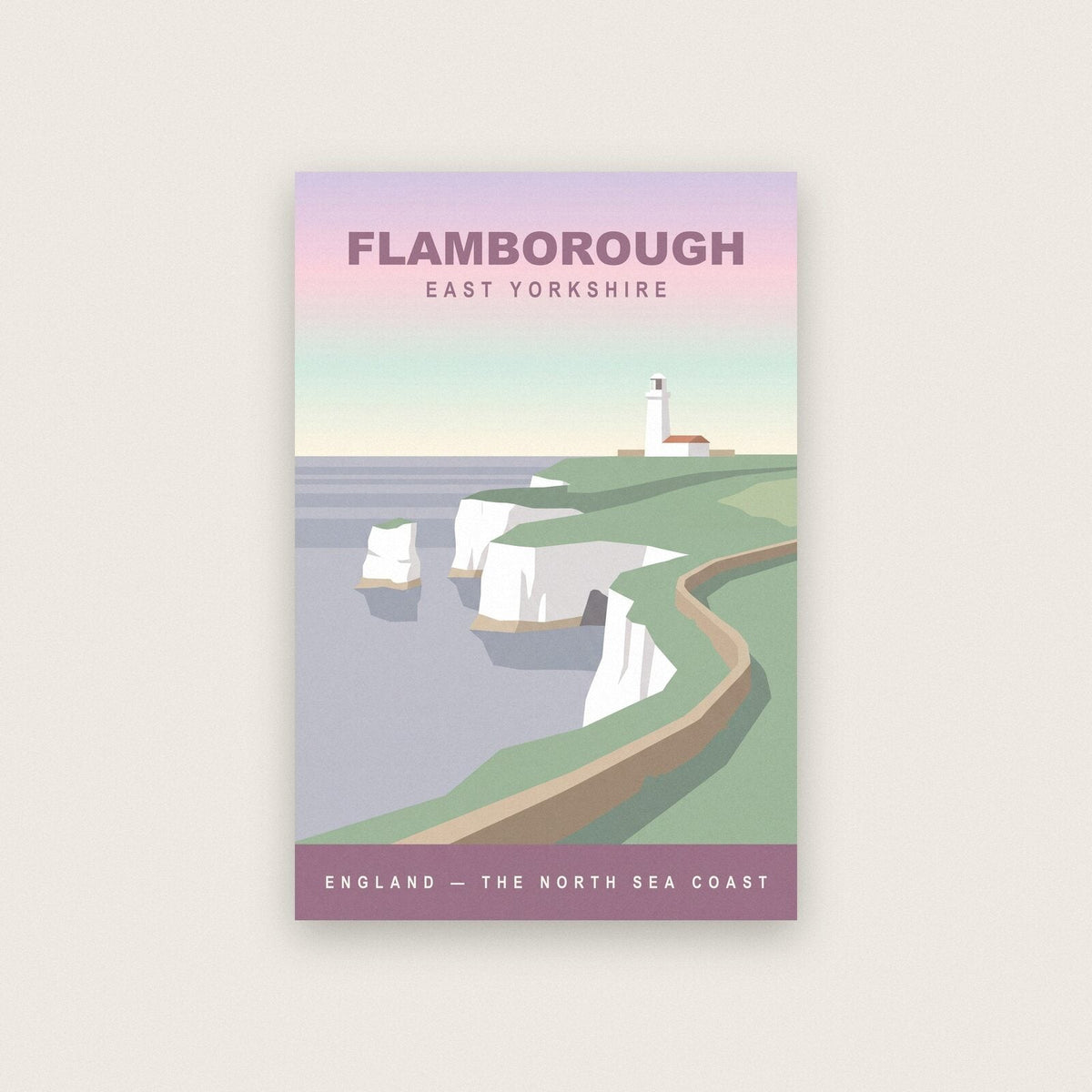 Flamborough East Yorkshire Travel Poster Art Print