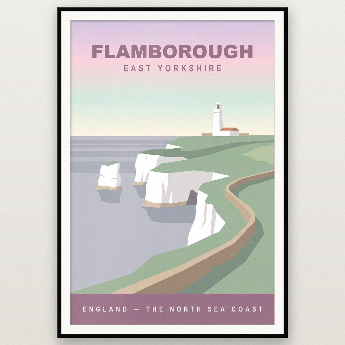 Flamborough East Yorkshire Travel Poster Art Print