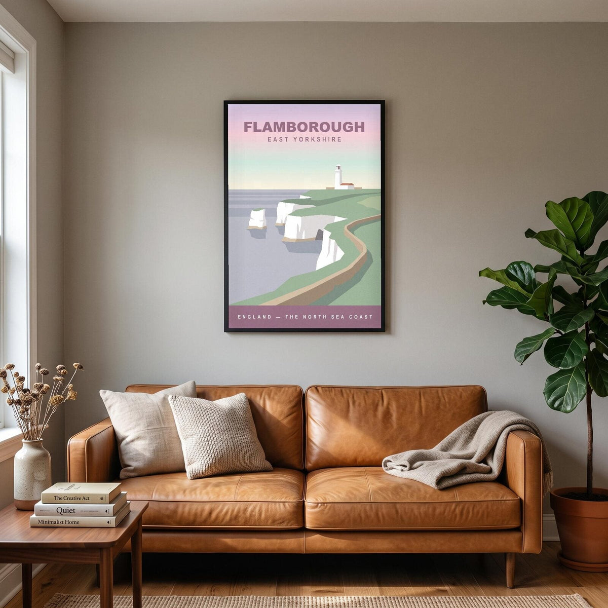 Flamborough East Yorkshire Travel Poster Art Print