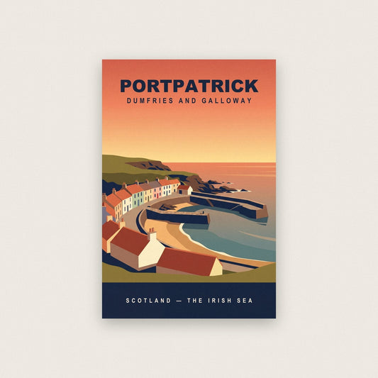Portpatrick Dumfries and Galloway Travel Poster Art Print