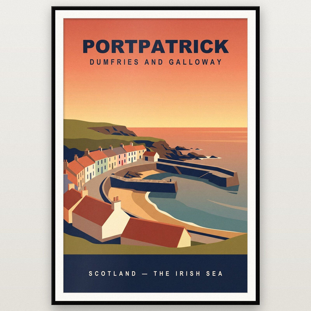 Portpatrick Dumfries and Galloway Travel Poster Art Print