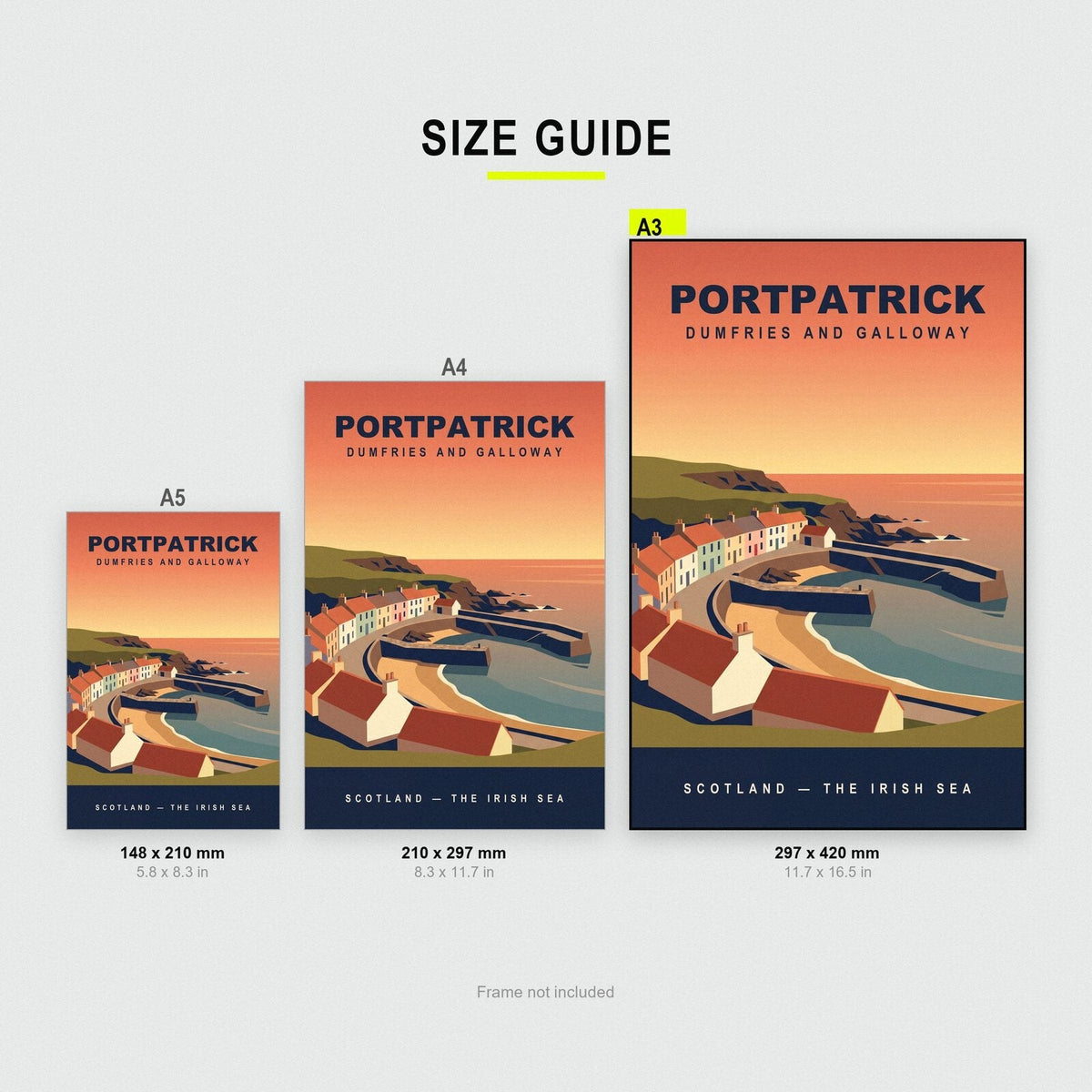 Portpatrick Dumfries and Galloway Travel Poster Art Print