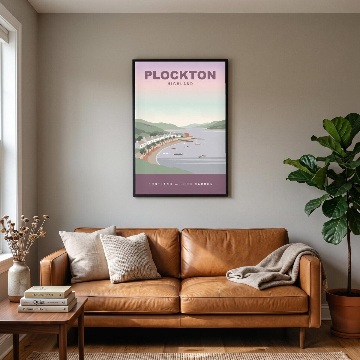 Plockton Highland Travel Poster Art Print