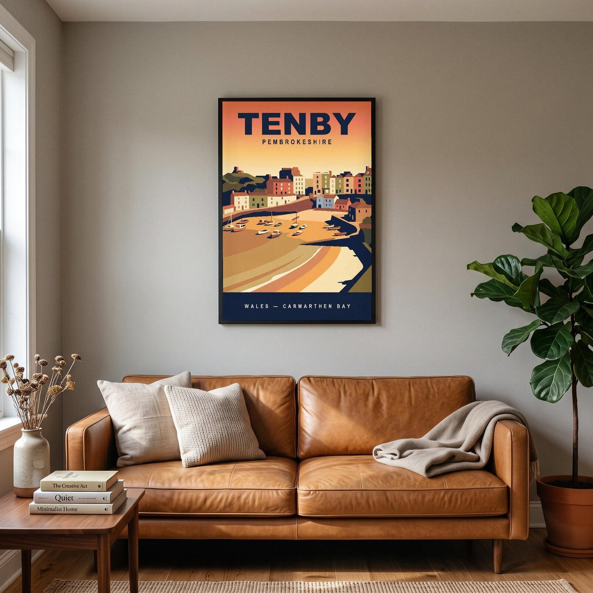 Tenby Pembrokeshire Travel Poster Art Print