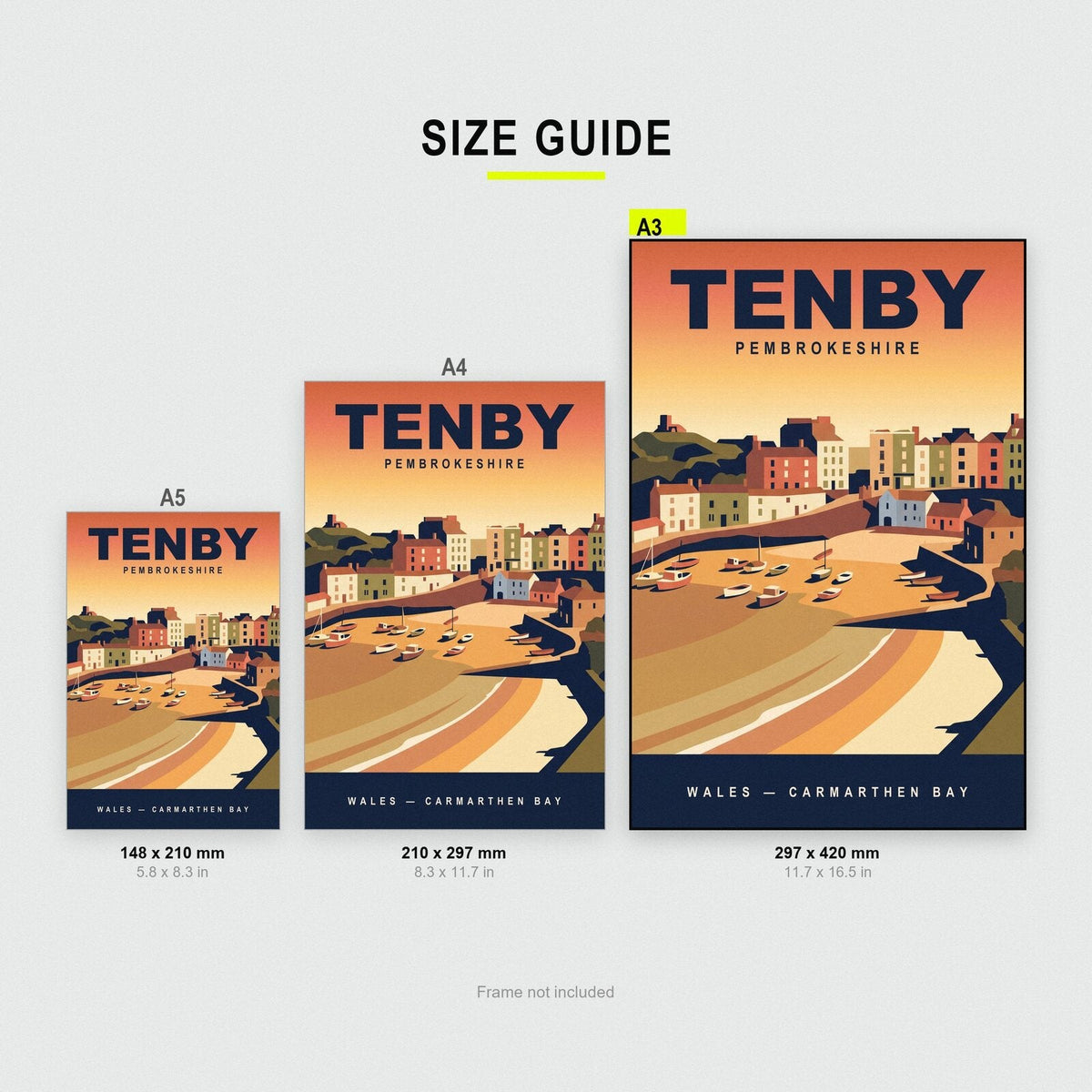 Tenby Pembrokeshire Travel Poster Art Print