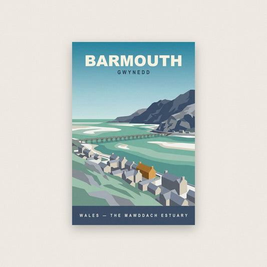 Barmouth Gwynedd Travel Poster Art Print