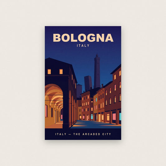 Bologna Italy Travel Poster Art Print