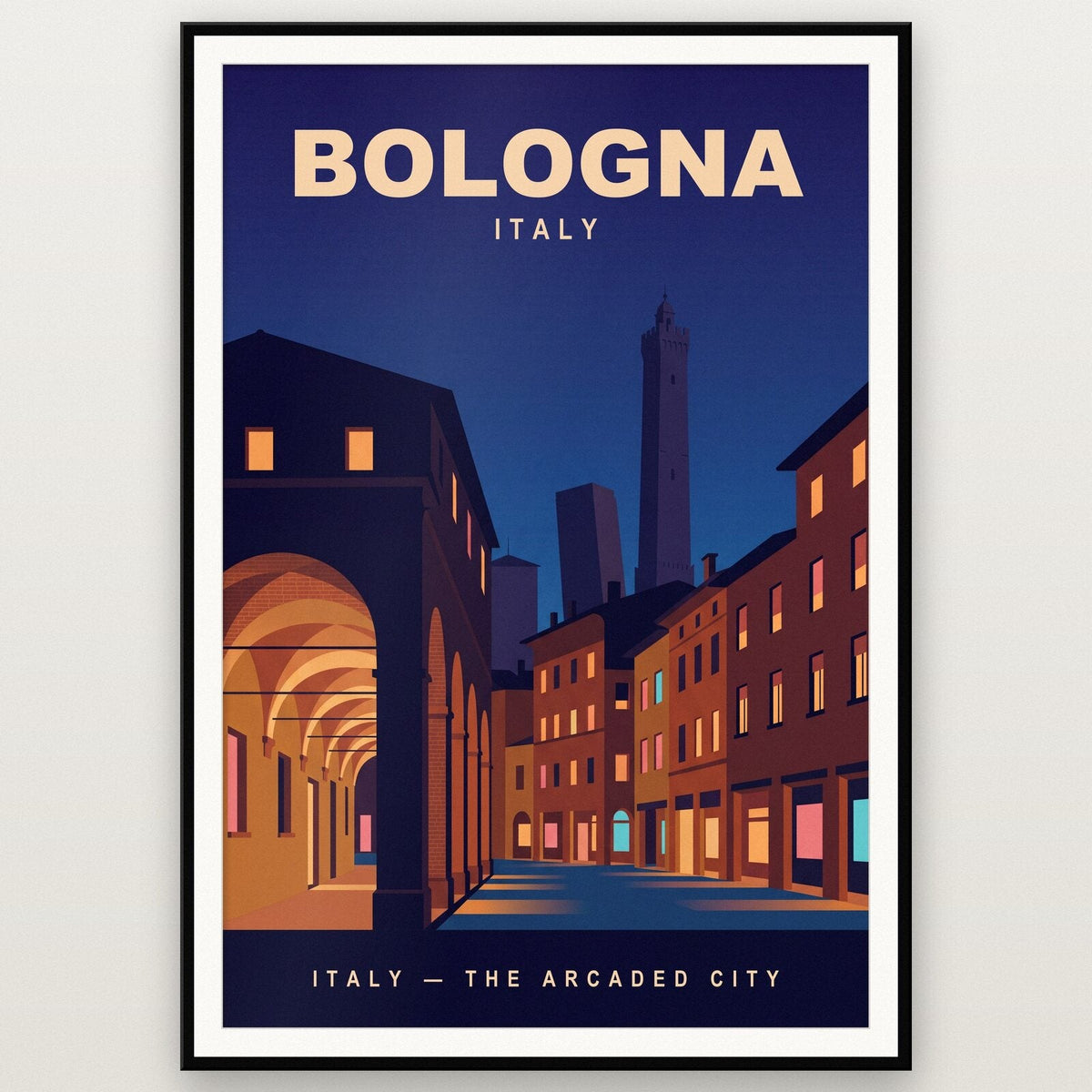 Bologna Italy Travel Poster Art Print