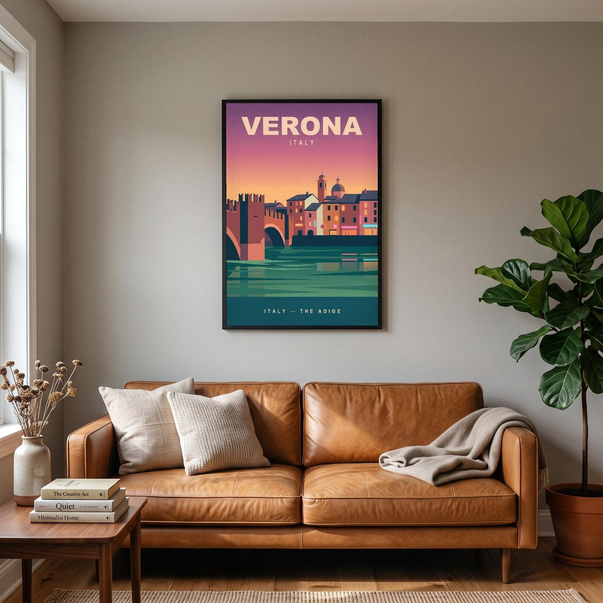 Verona Italy Travel Poster Art Print
