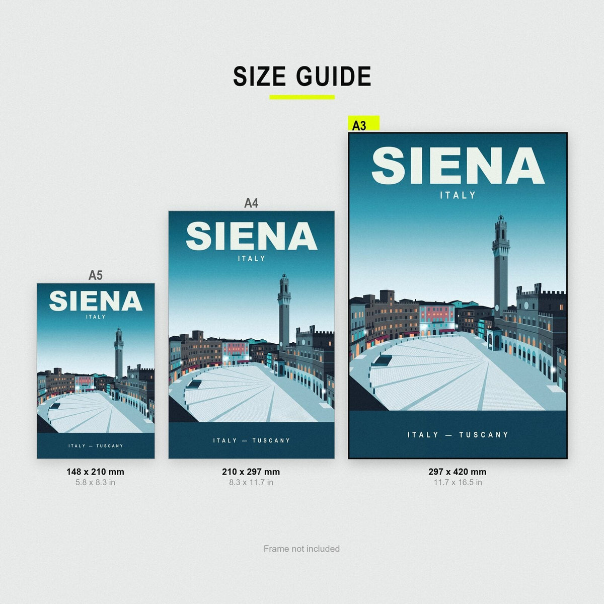 Siena Italy Travel Poster Art Print