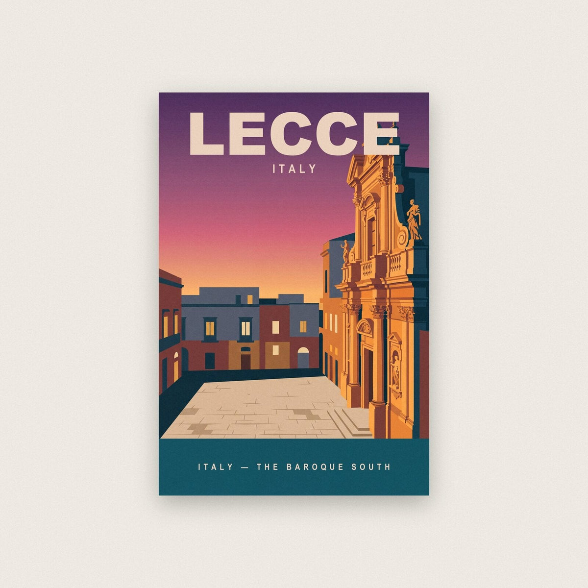 Lecce Italy Travel Poster Art Print