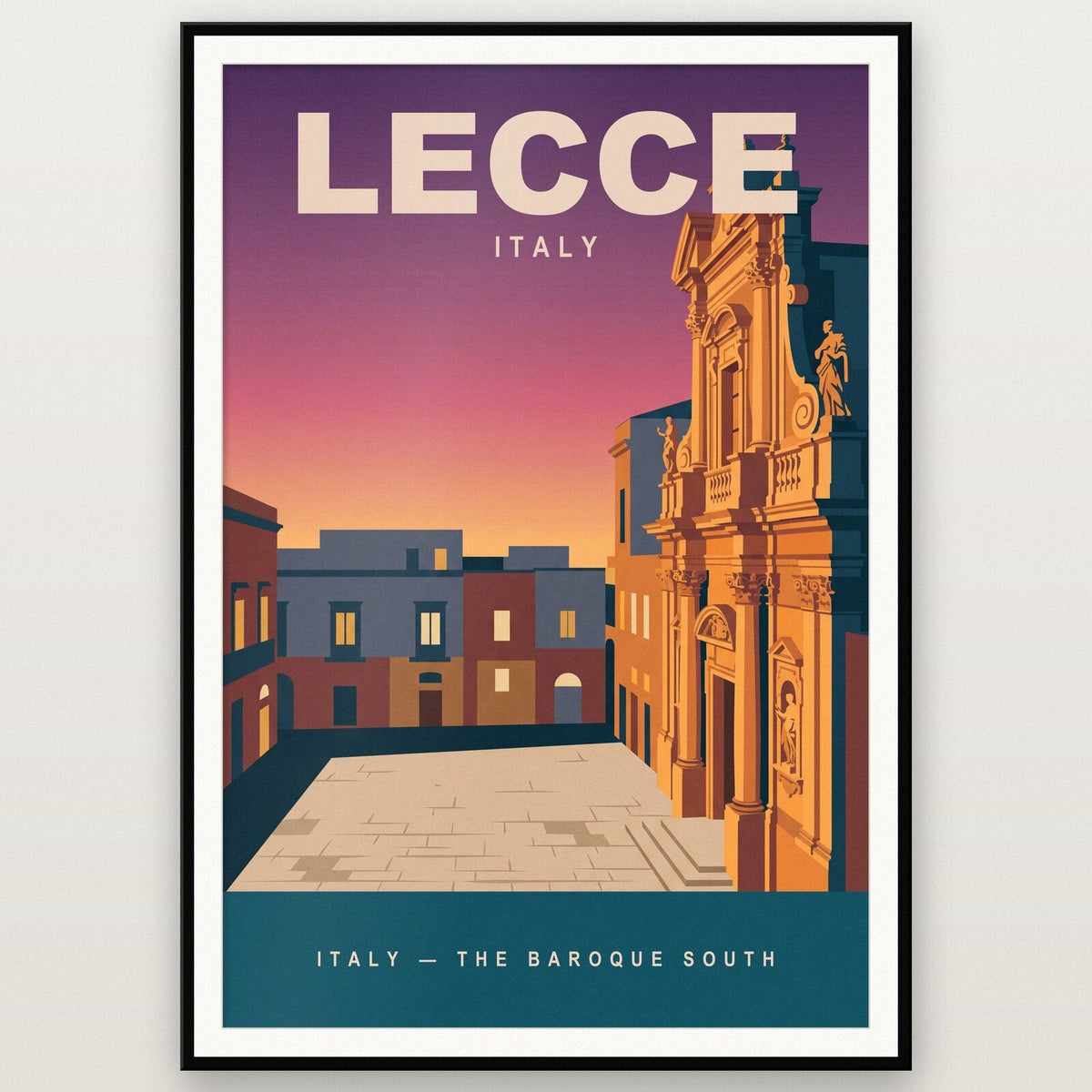 Lecce Italy Travel Poster Art Print