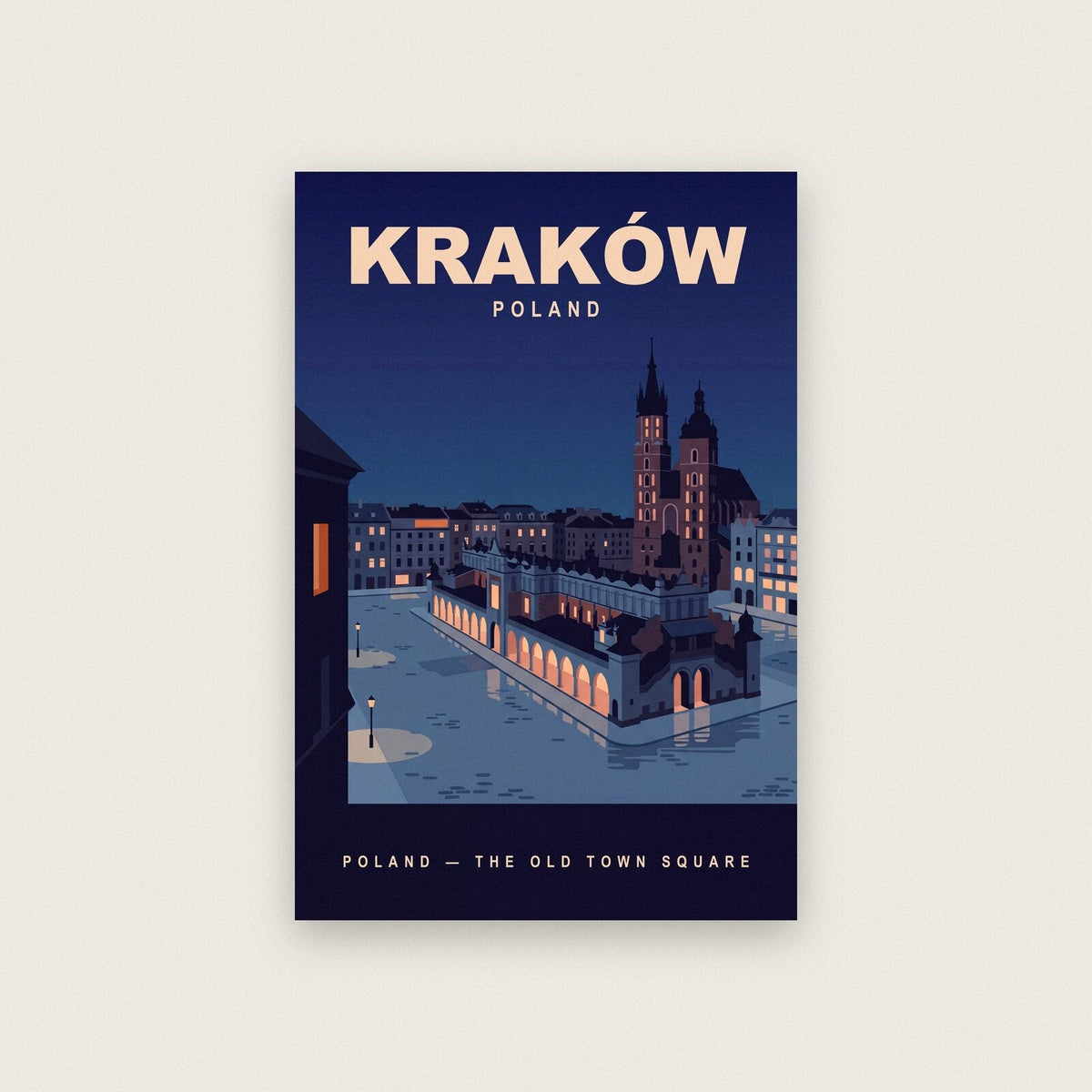 Krakow Poland Travel Poster Art Print