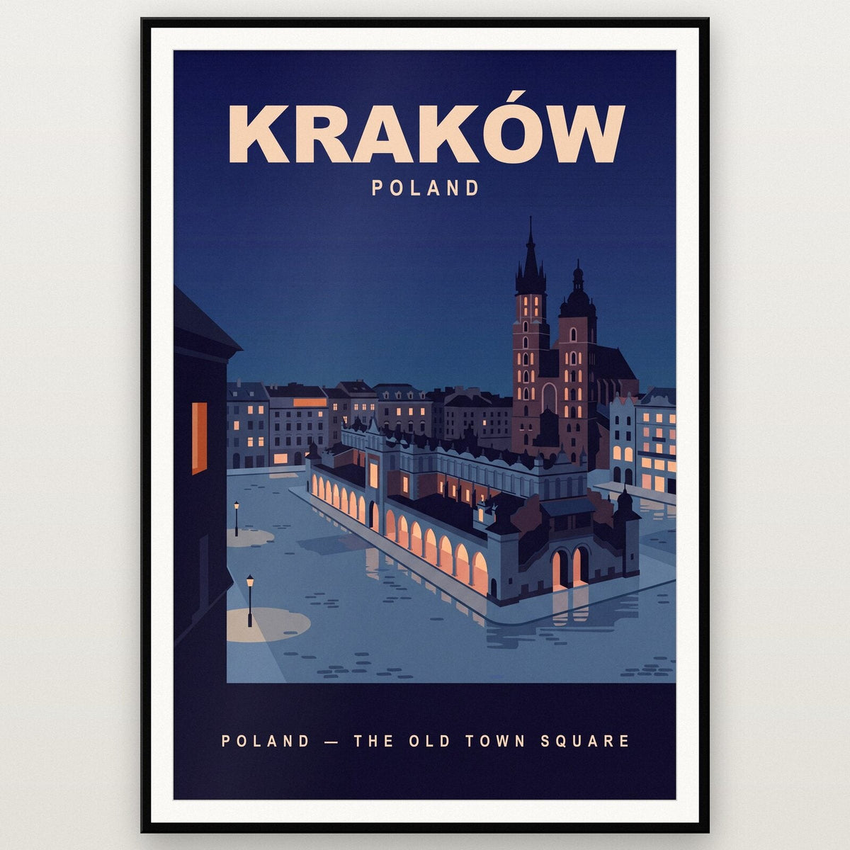 Krakow Poland Travel Poster Art Print