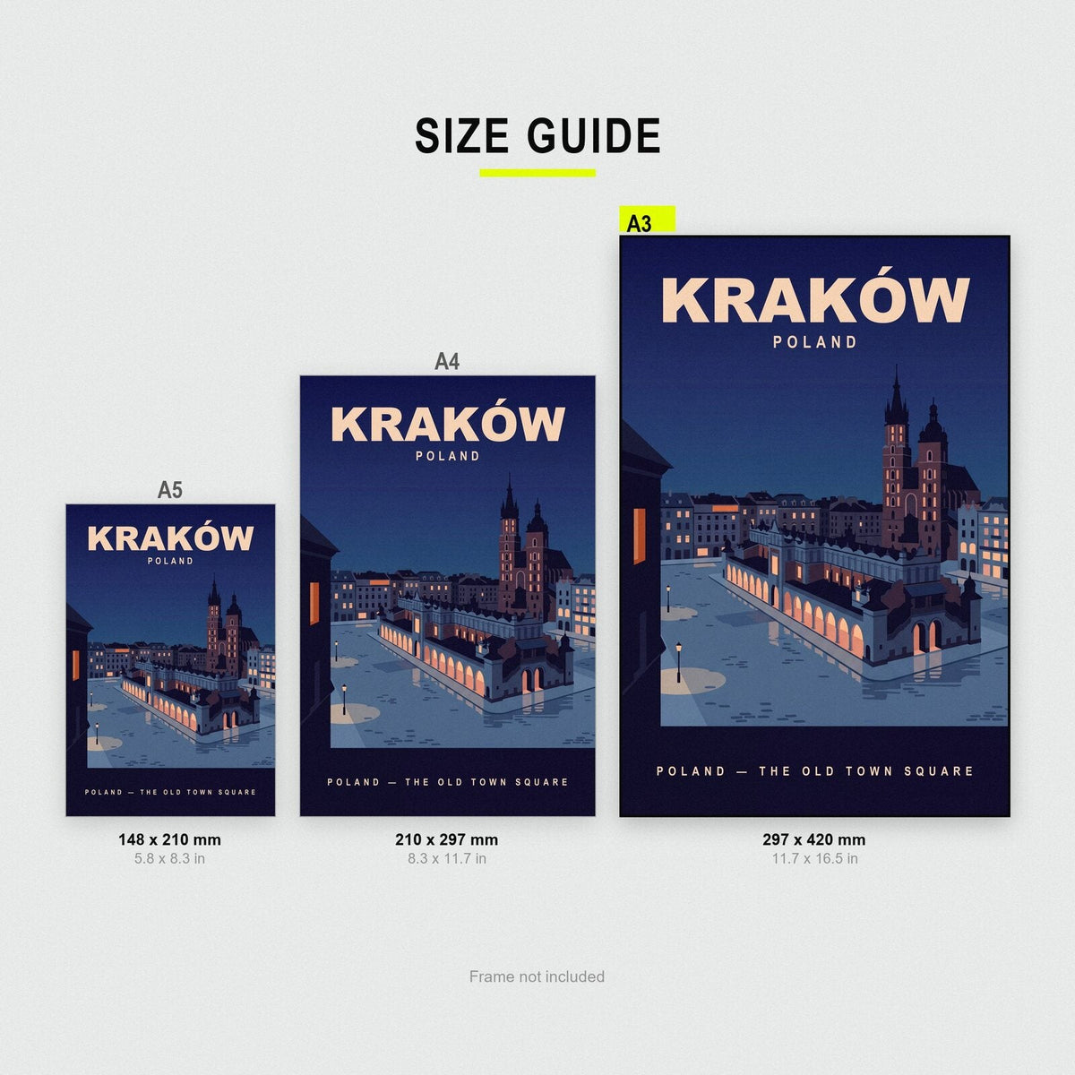 Krakow Poland Travel Poster Art Print