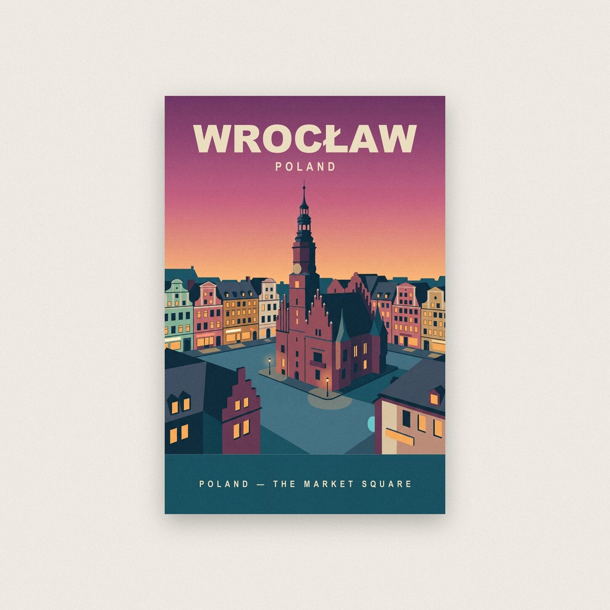 Wroclaw Poland Travel Poster Art Print