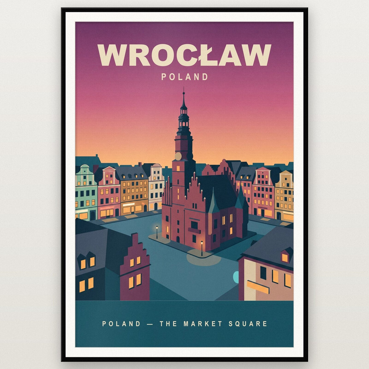 Wroclaw Poland Travel Poster Art Print