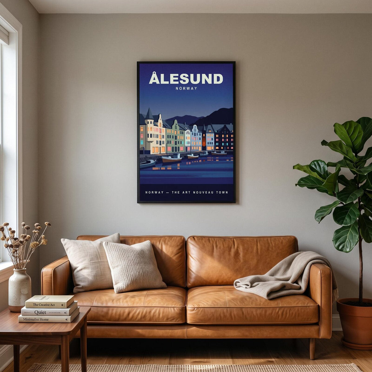 Alesund Norway Travel Poster Art Print