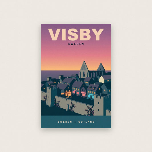 Visby Sweden Travel Poster Art Print