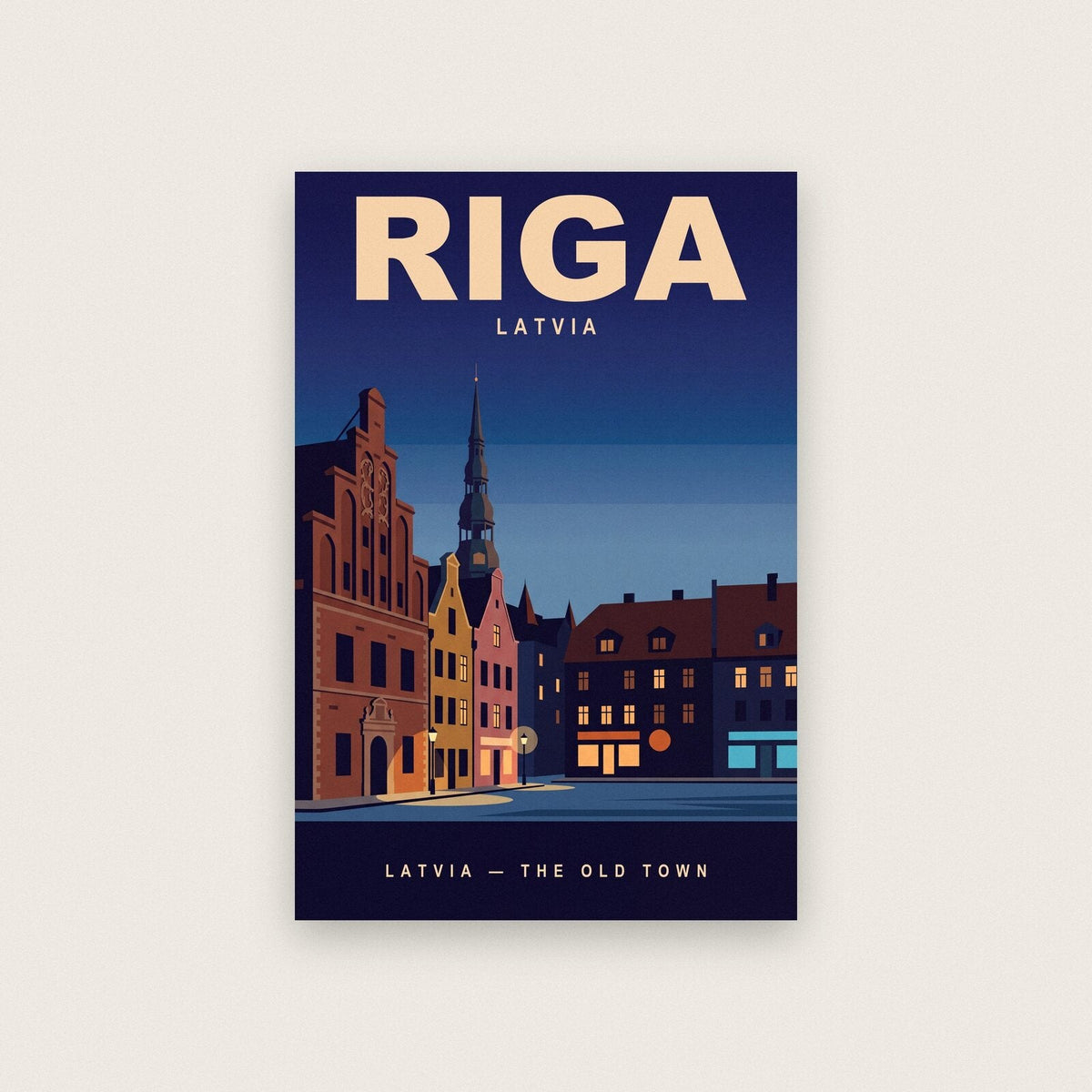 Riga Latvia Travel Poster Art Print