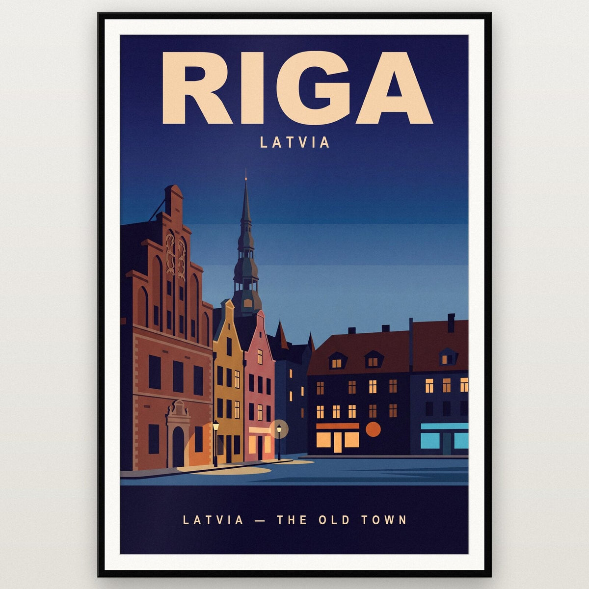Riga Latvia Travel Poster Art Print