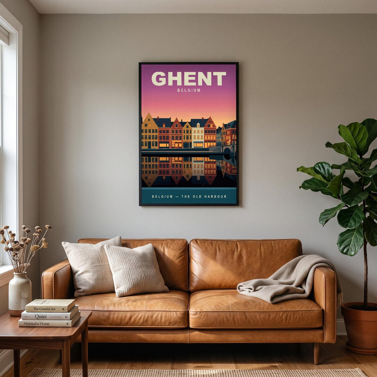 Ghent Belgium Travel Poster Art Print