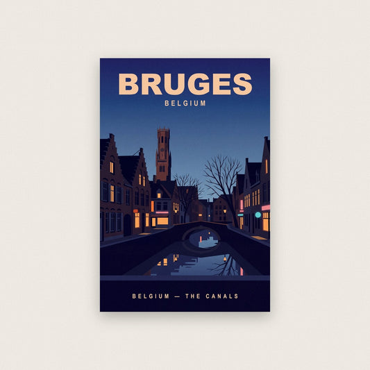 Bruges Belgium Travel Poster Art Print