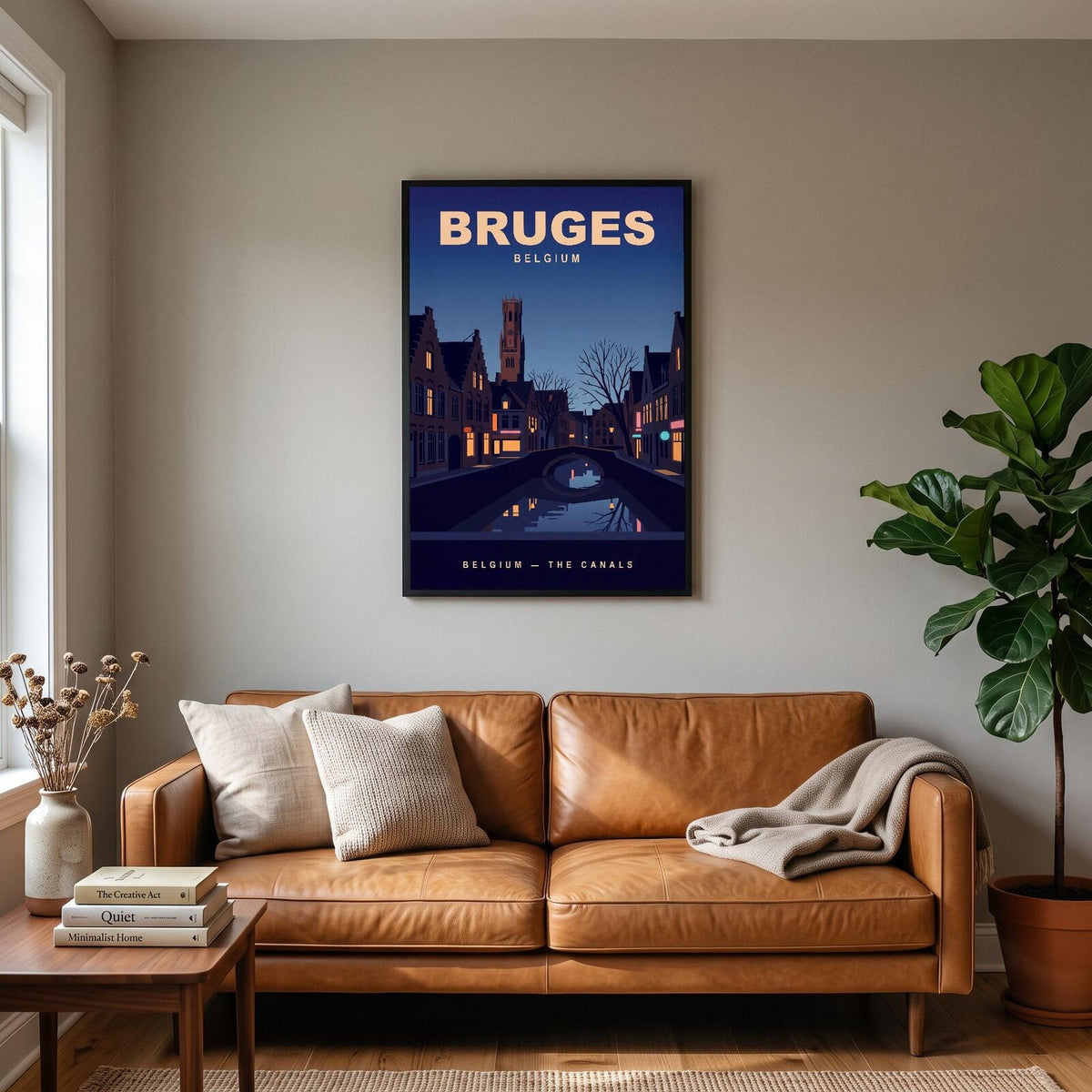 Bruges Belgium Travel Poster Art Print