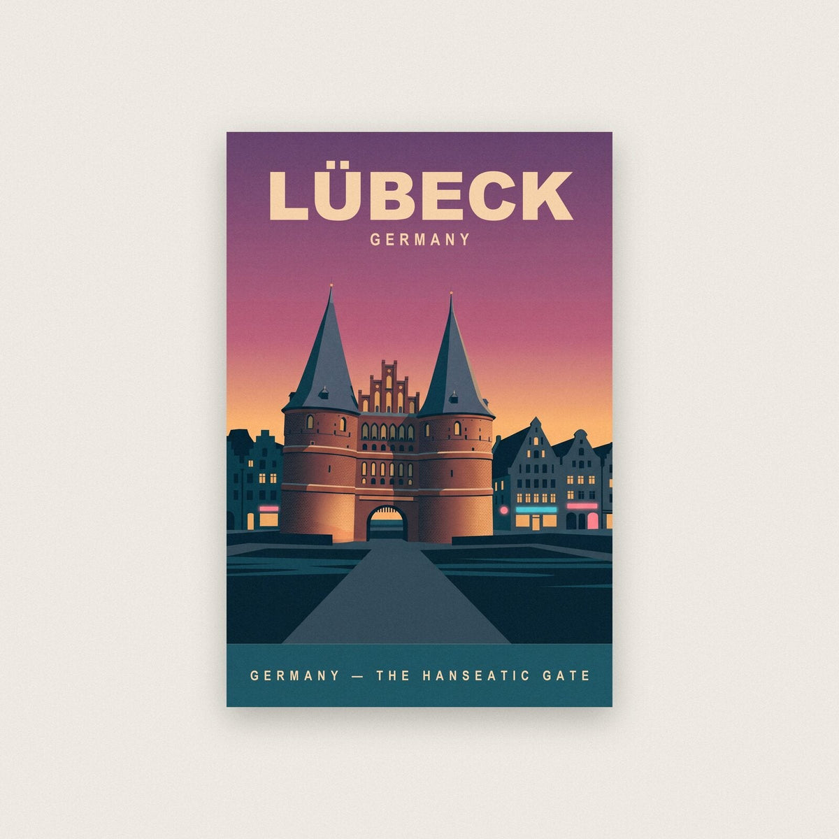 Lubeck Germany Travel Poster Art Print