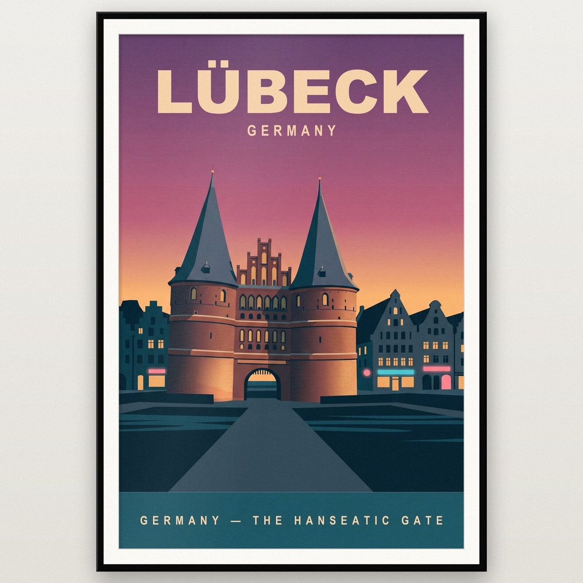 Lubeck Germany Travel Poster Art Print