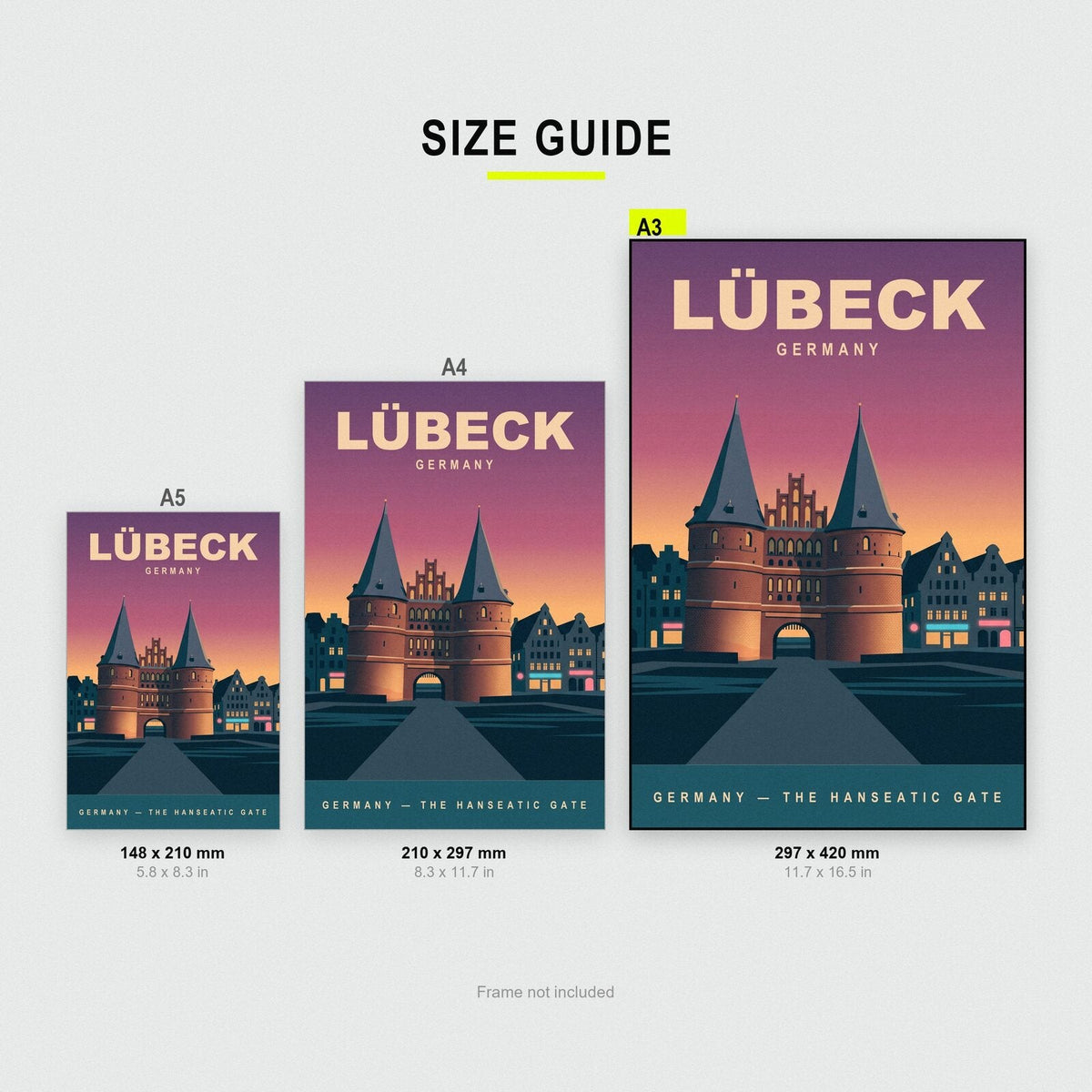 Lubeck Germany Travel Poster Art Print