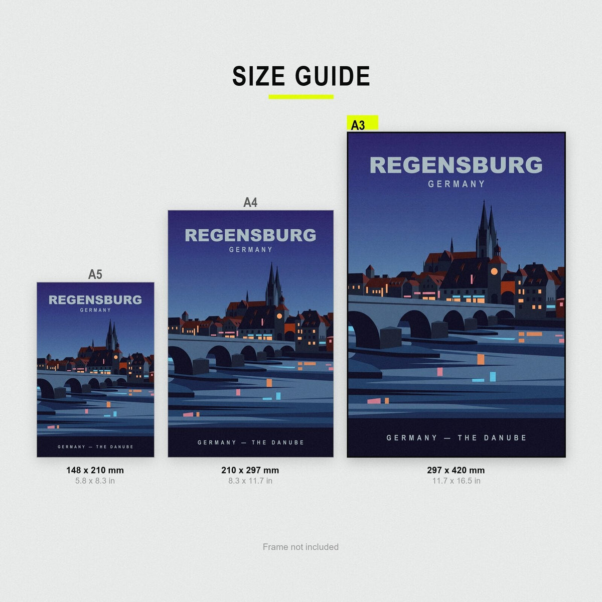 Regensburg Germany Travel Poster Art Print