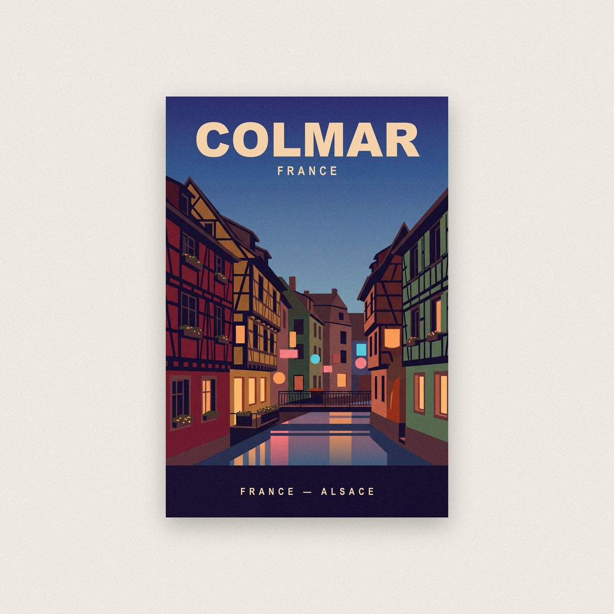 Colmar France Travel Poster Art Print