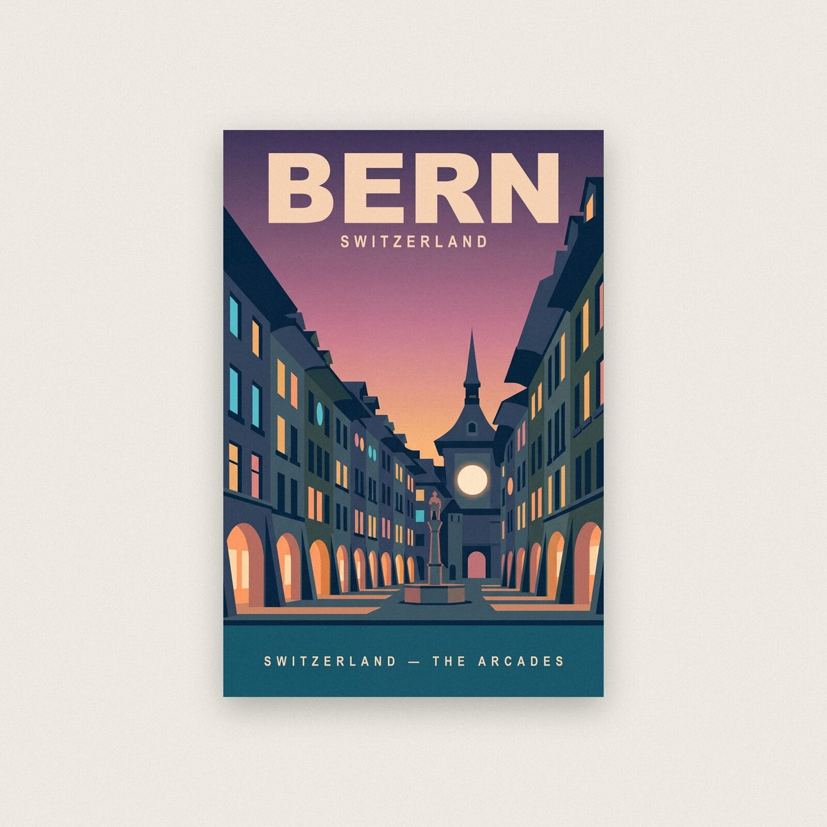 Bern Switzerland Travel Poster Art Print
