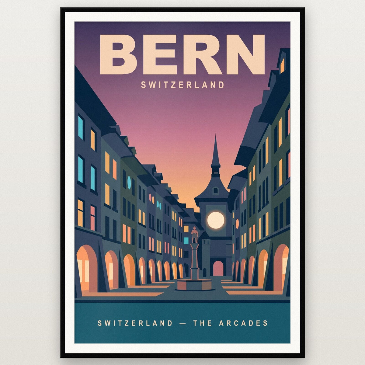 Bern Switzerland Travel Poster Art Print