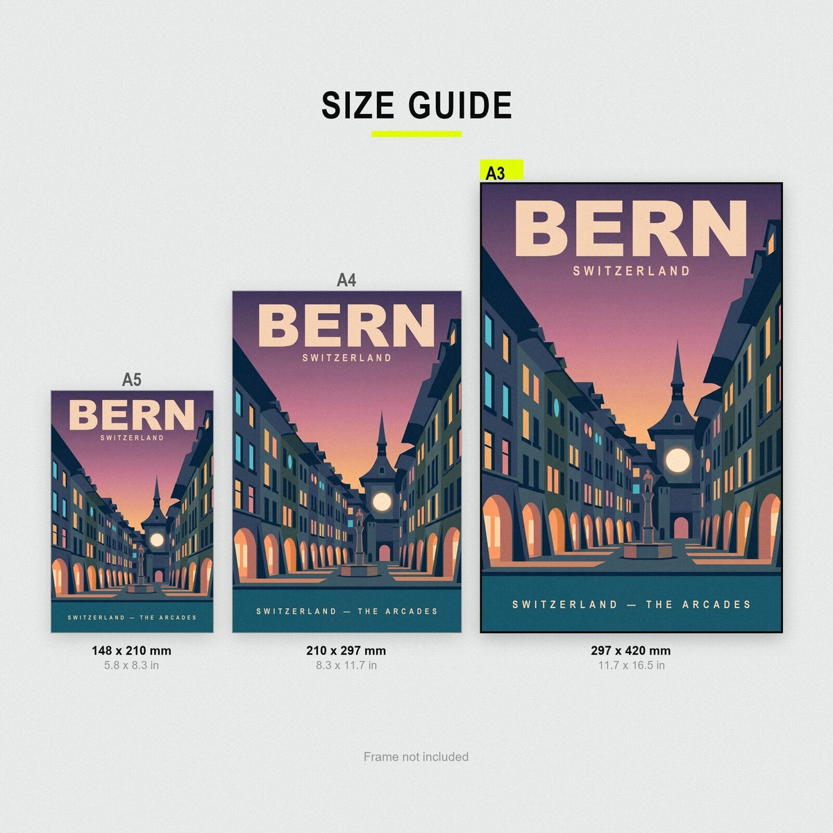 Bern Switzerland Travel Poster Art Print
