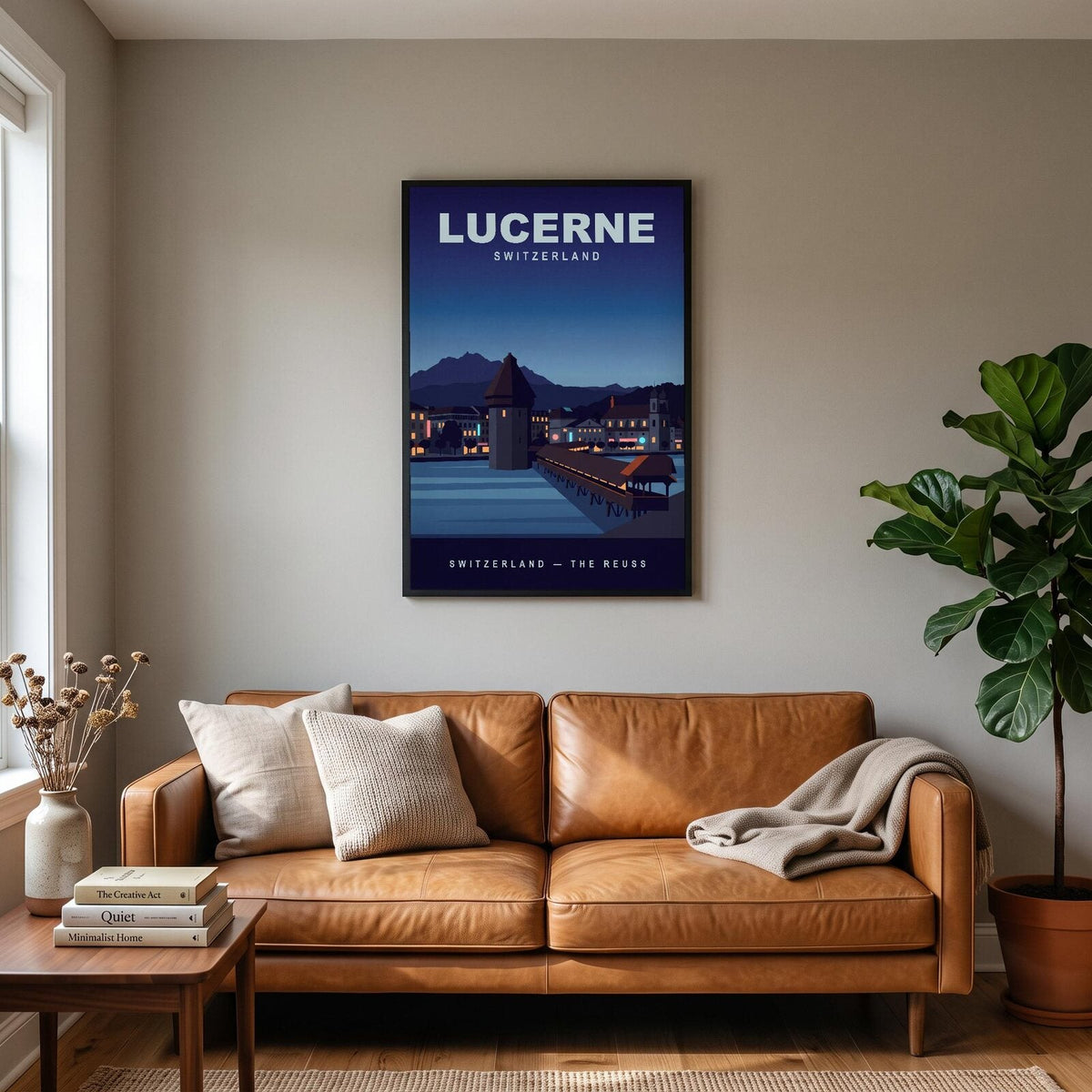 Lucerne Switzerland Travel Poster Art Print