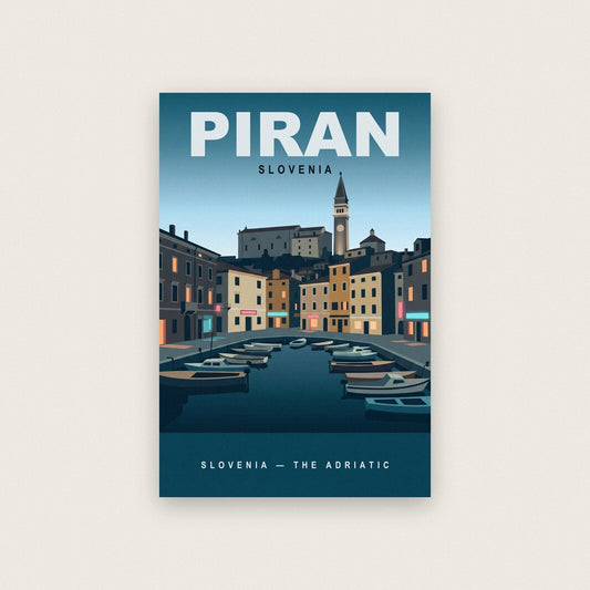 Piran Slovenia Travel Poster Art Print