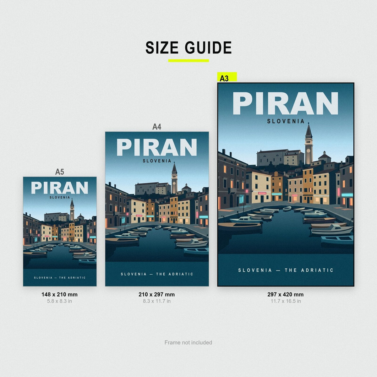 Piran Slovenia Travel Poster Art Print