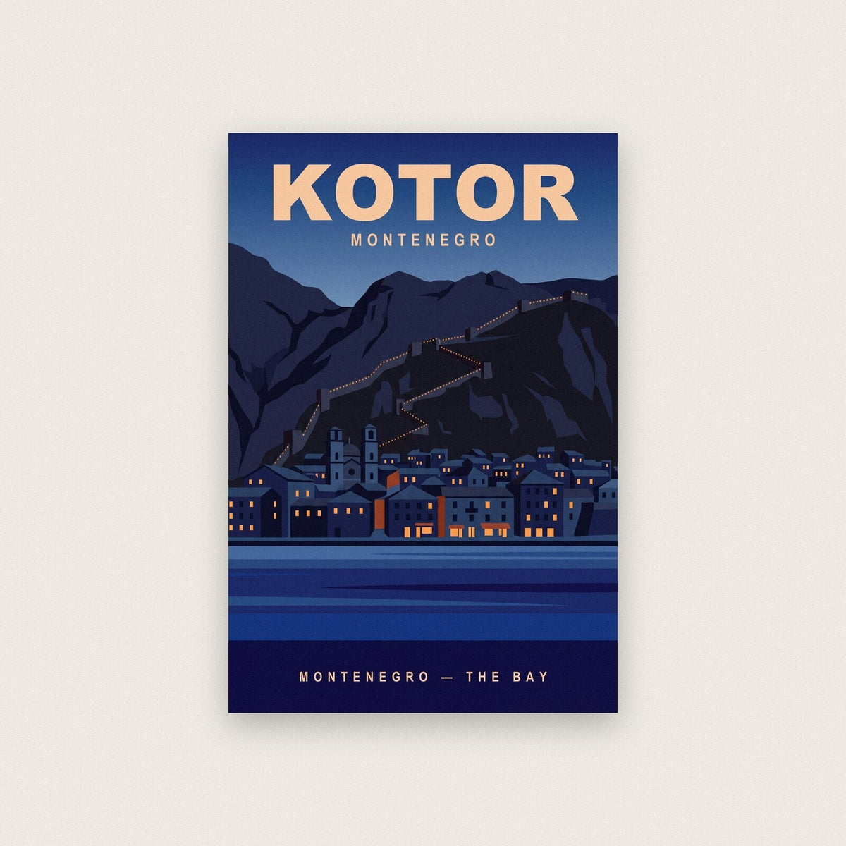Kotor Montenegro Travel Poster Art Print