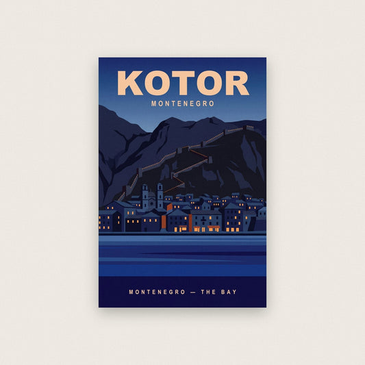 Kotor Montenegro Travel Poster Art Print
