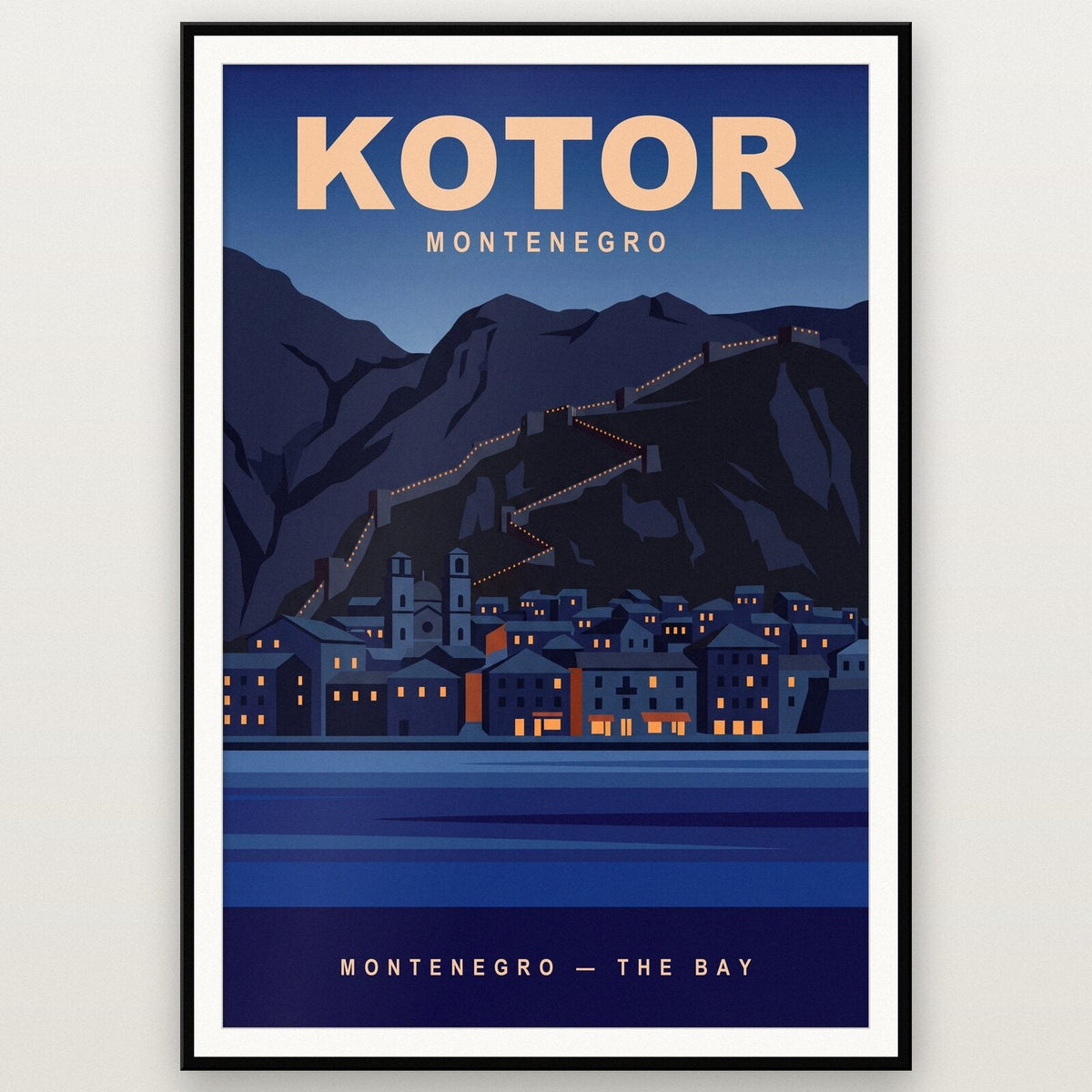 Kotor Montenegro Travel Poster Art Print