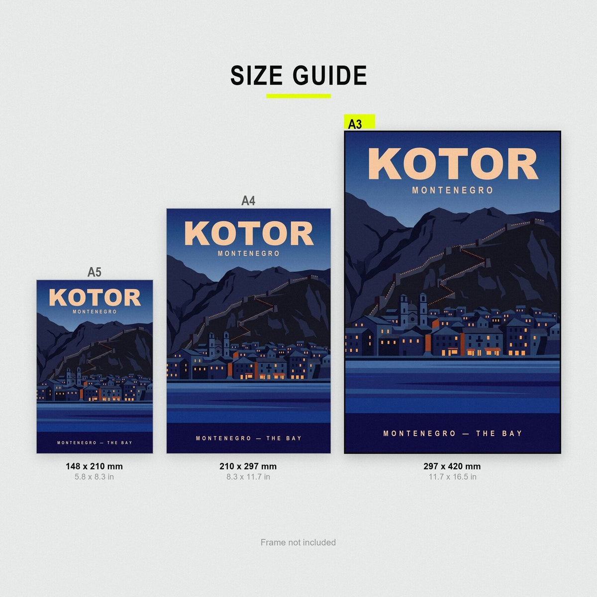 Kotor Montenegro Travel Poster Art Print