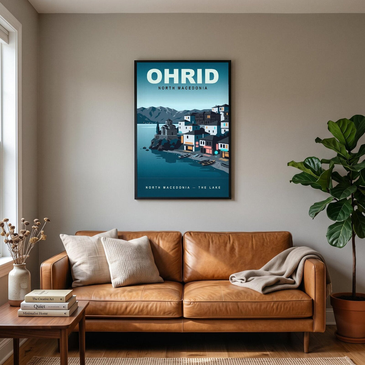 Ohrid North Macedonia Travel Poster Art Print