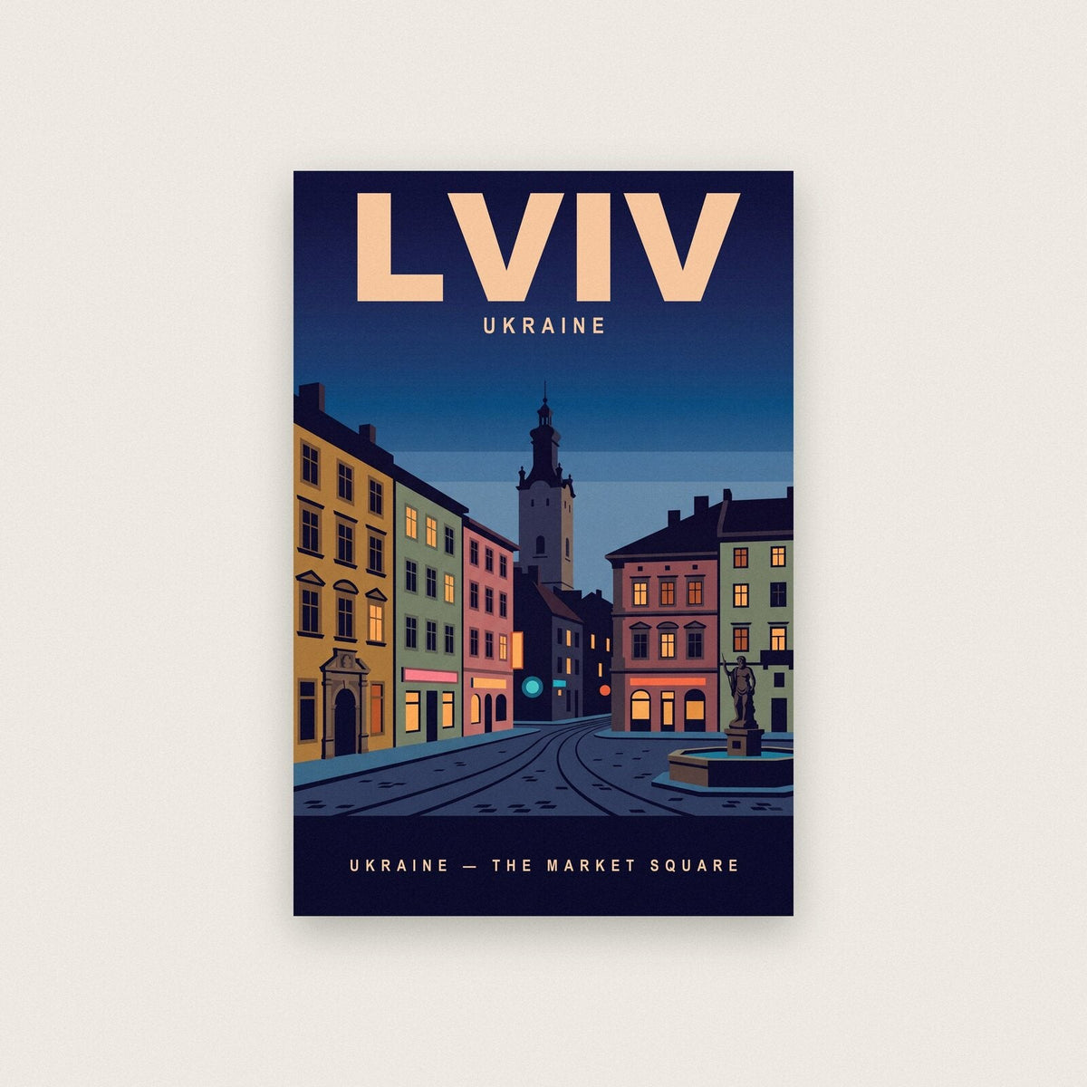 Lviv Ukraine Travel Poster Art Print