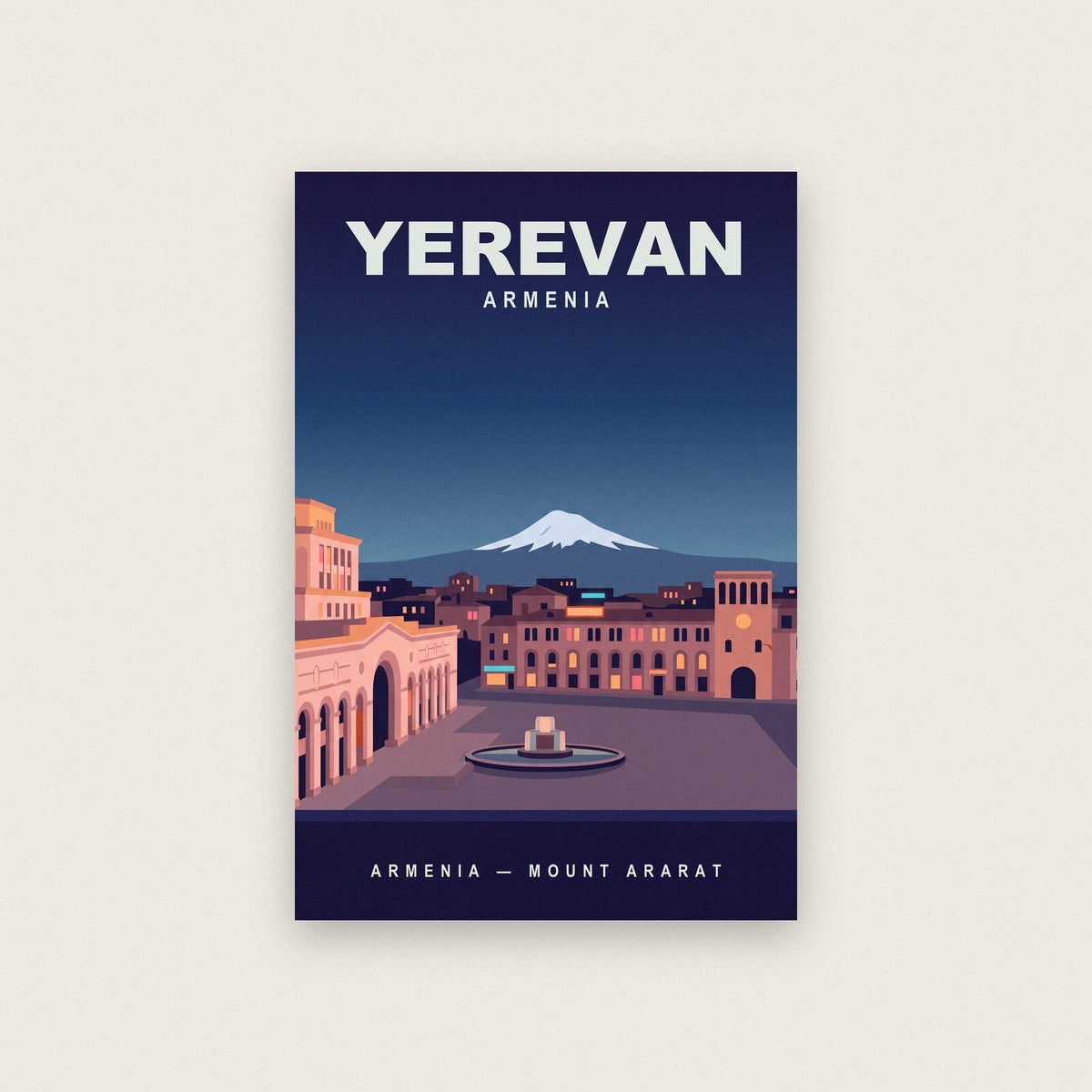 Yerevan Armenia Travel Poster Art Print