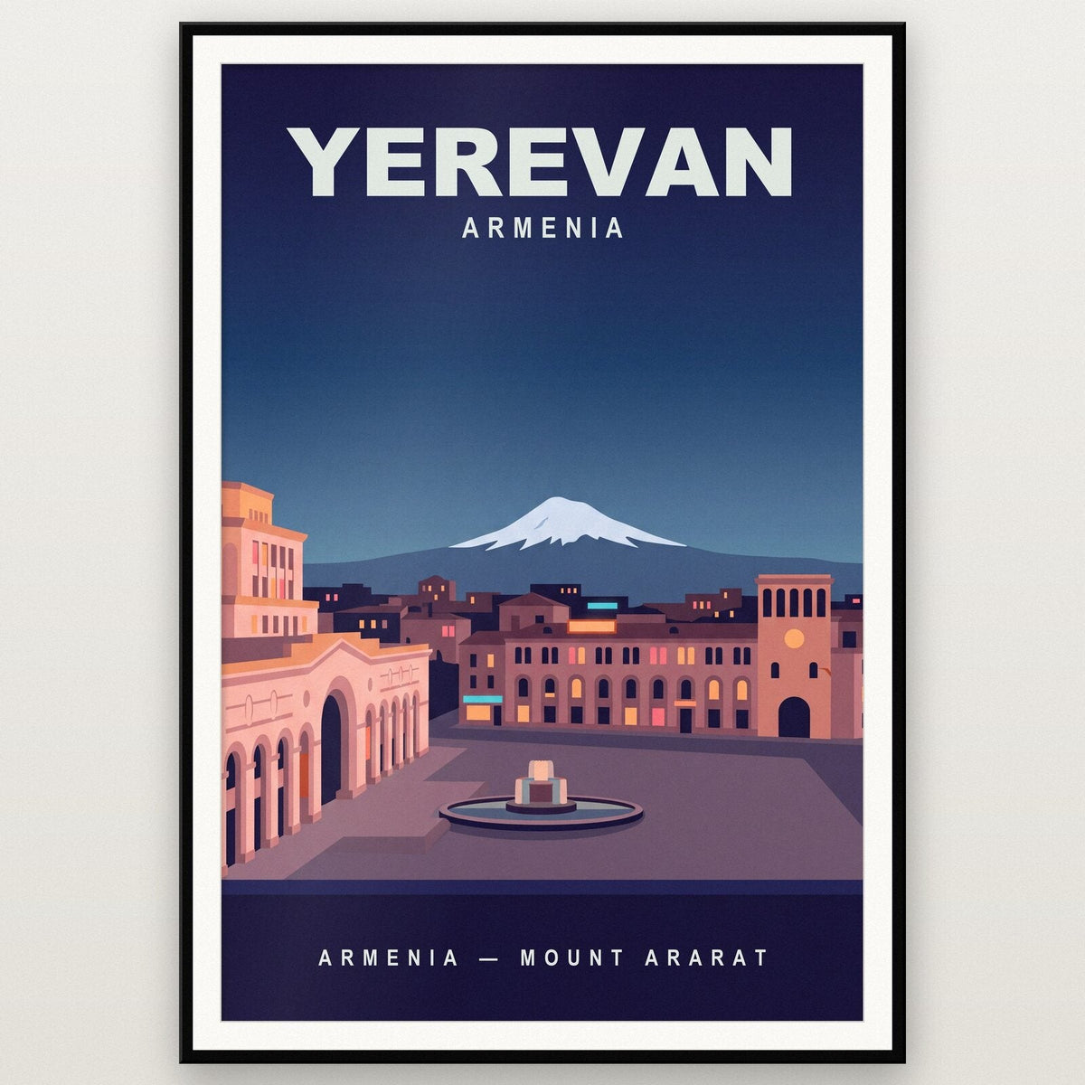 Yerevan Armenia Travel Poster Art Print